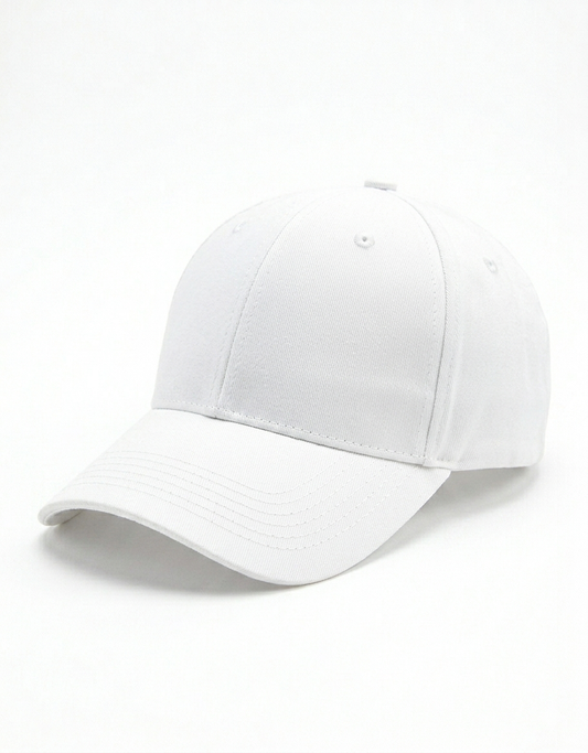 Solid White BaseBall Cap